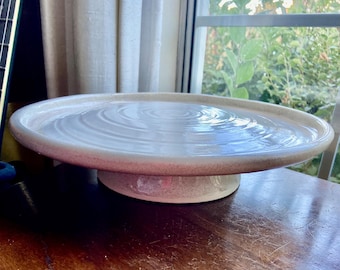 Handmade Glazed Pottery Cake Stand