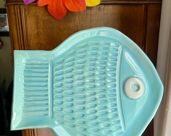 Handmade, Signed Decorative Williamson Pottery Fish Plate