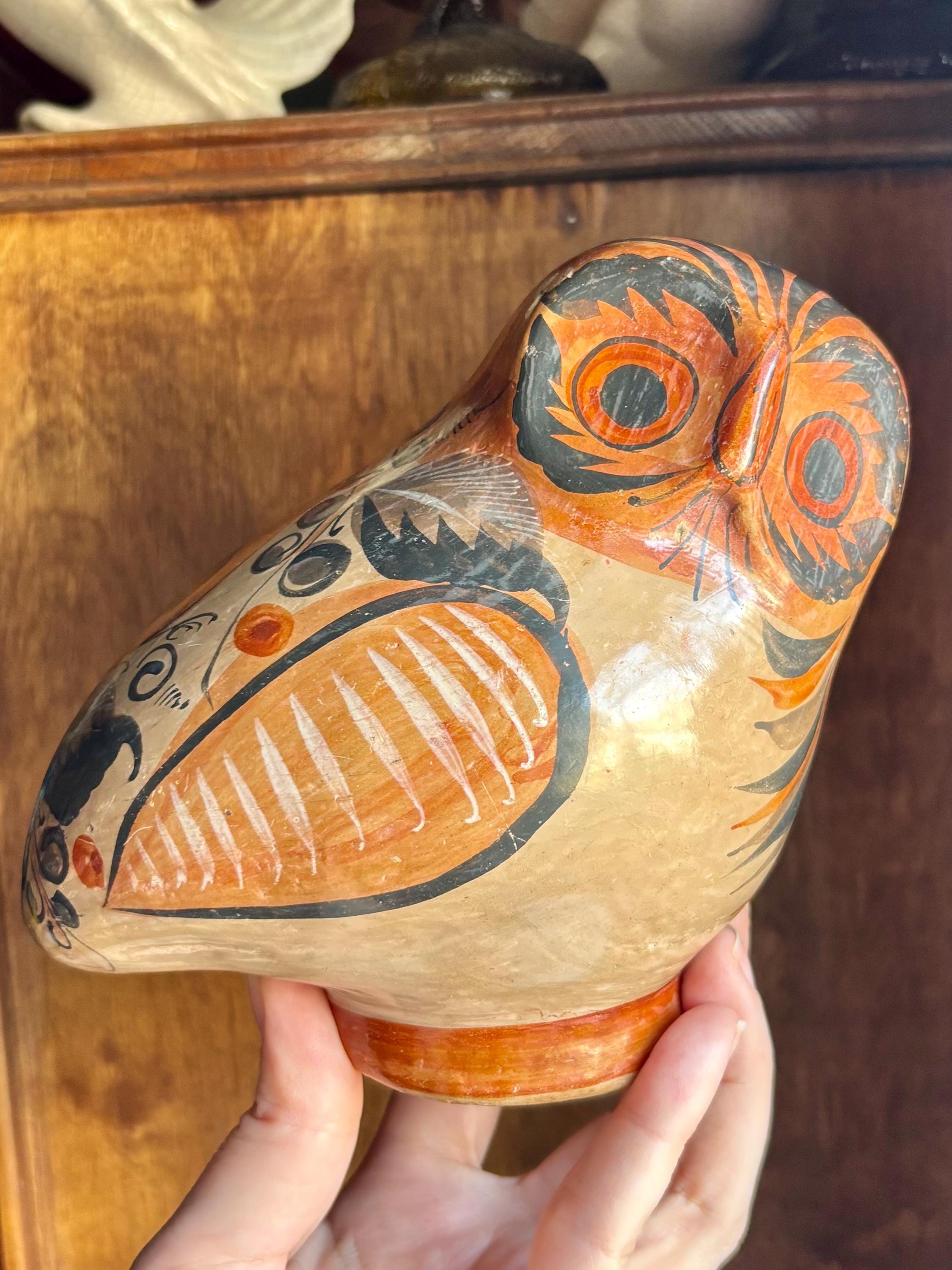 Tonala-style Mexican Pottery Owl (small flaw—see photos)
