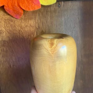 Vintage Turned Wood Bud Vase: Rocky Mountain Decor, 5&quot; Handcrafted