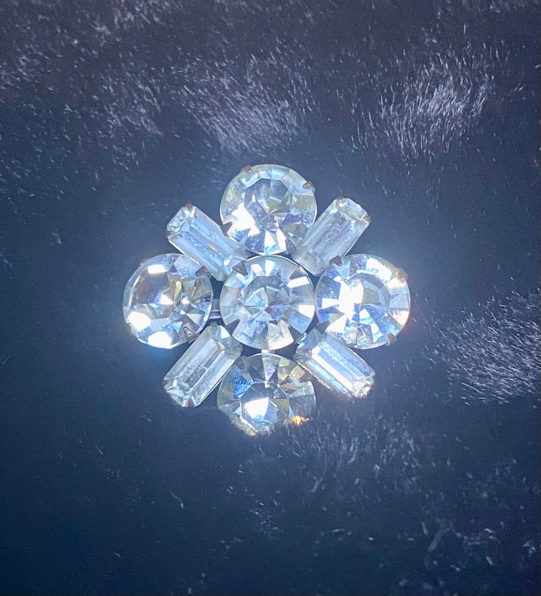 Vintage Rhinestone Brooch - Etsy