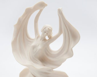 Statuette vintage Ballroom Lady Dancer signée A. Santini Parfait état Fabriqué en Italie (voir photos)