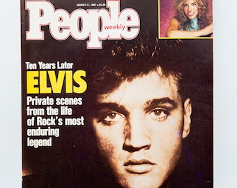 vintage People Weekly Magazine, Elvis Presley Ten Years Later, Année 1987