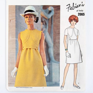 Vogue Schnittmuster 2065, Vogue Couturier Design Italien Fabiani, Misses Kleid, Vintage-Schnittmuster, Größe 12, CUT (komplett), Jahr 1960