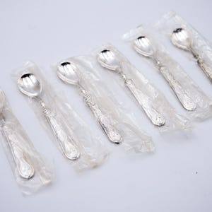 Vintage verzilverde theelepels set van 6, jaren 1970