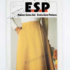 May include: A Simplicity ESP Extra-Sure Pattern sewing pattern for a yellow skirt. The pattern number is 8112 and the price is 95 cents. The pattern is for sizes 14, 16, and 18.