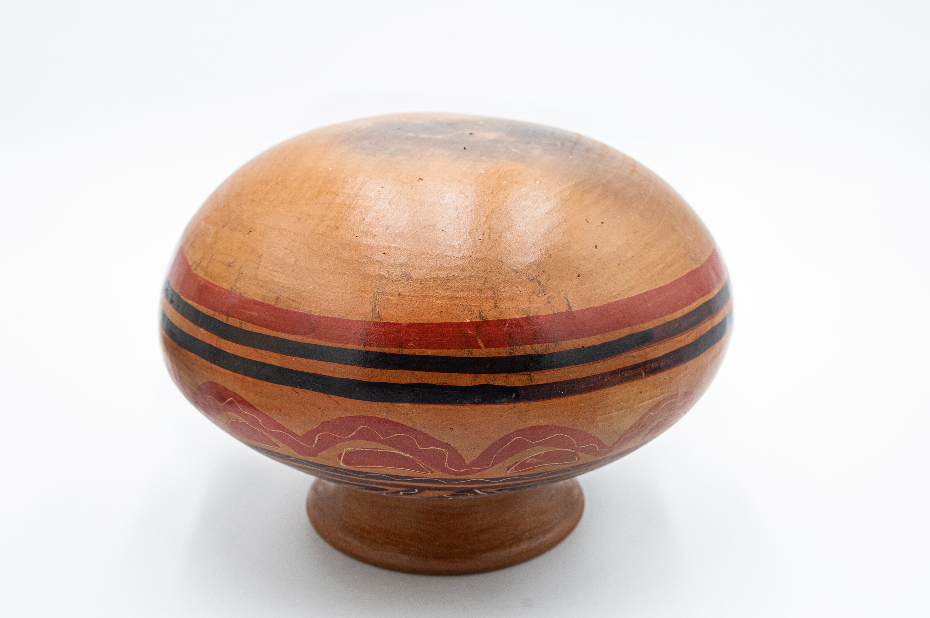 アンティークホピ陶器の壺、ネイティブアメリカンの民芸品、1900年代 