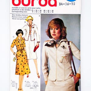 Burda Sewing Pattern 50008, Misses&#39; Jacket, Skirt, Vintage Pattern, Size 8-10-12, UNCUT (factory folded), Year 1977