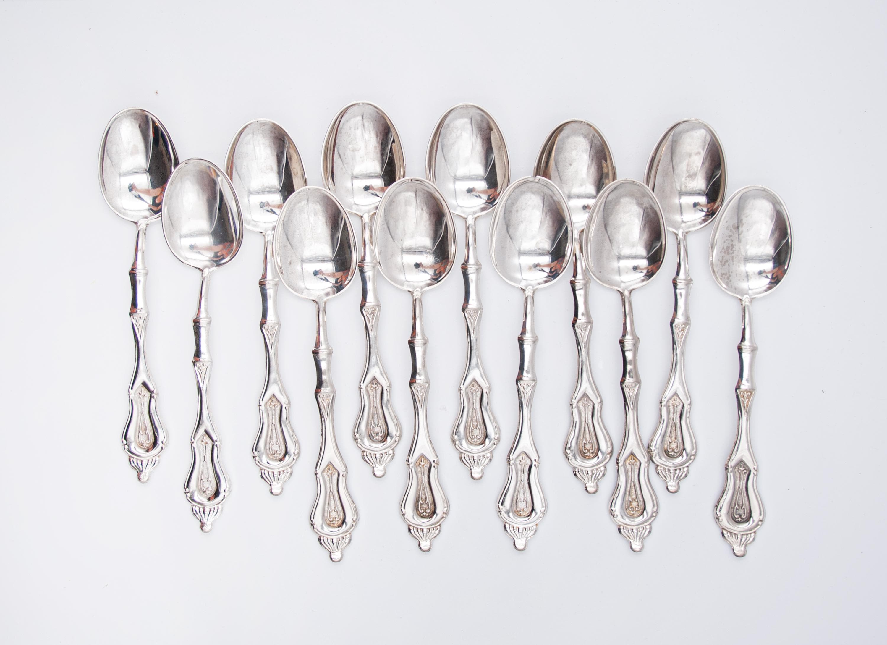 Vintage Silver Plated Cutlery Set (50 Pieces), 12 Table Spoons