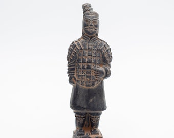 Statue archéologique antique de Xian, guerrier général en terre cuite, mains jointes (mini) n° 4
