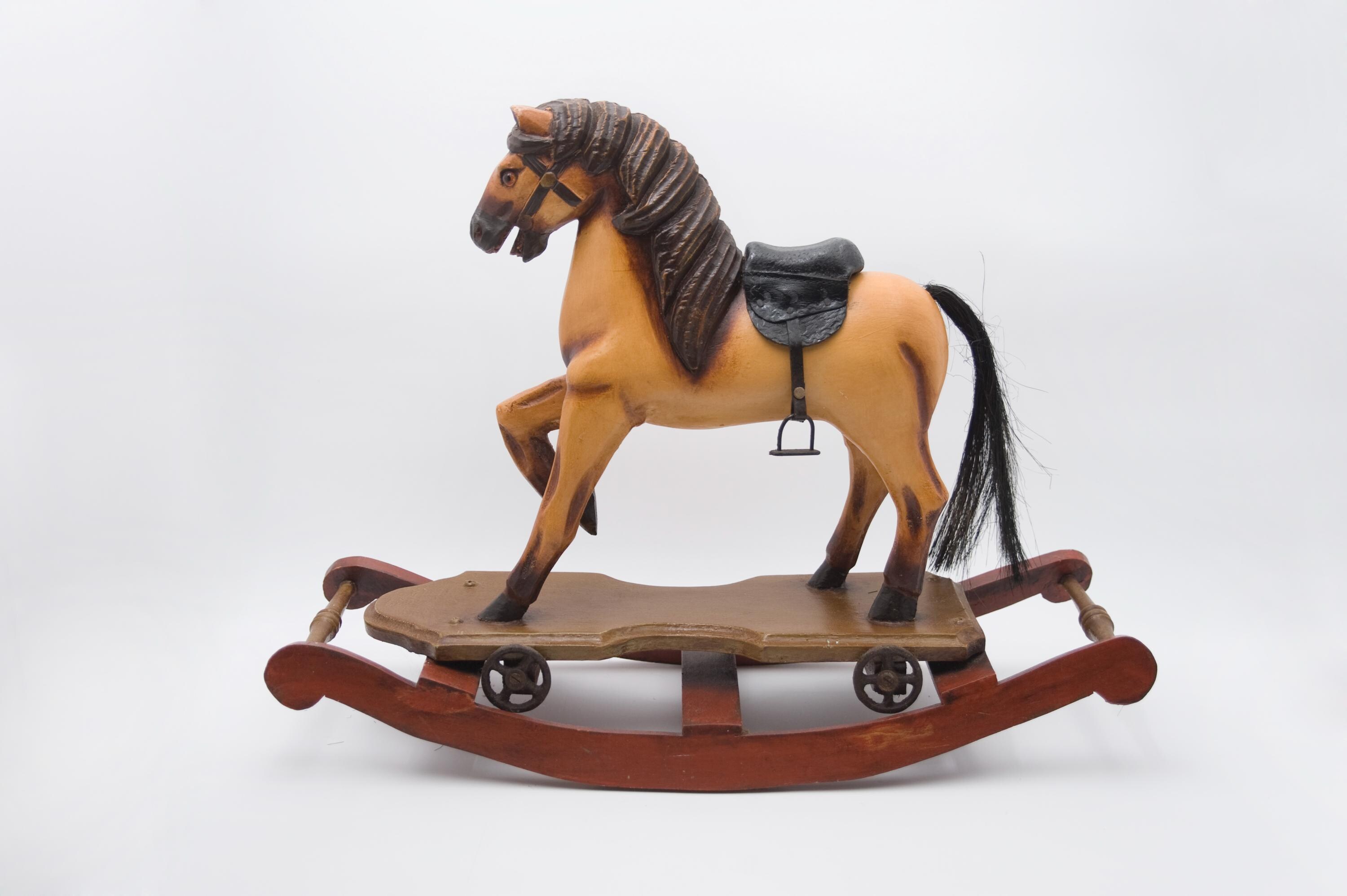 Antique Style Mini Rocking Horse – Vintage Replica Toy, Handcrafted ...