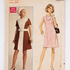 Butterick Sewing Pattern 5308, Misses&#39; Dress, Vintage Pattern, Size 16 1/2 Bust 39, UNCUT, 60s&#39;