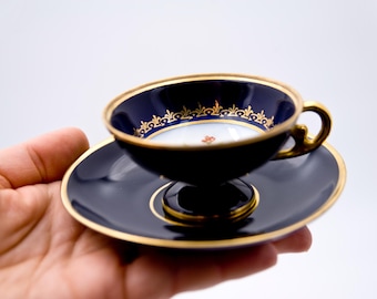 Antique Jimenau China Grof Von Henneberg Porcelain 1777 Espresso