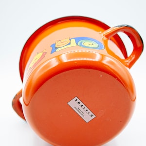 Smaltum CZ Elephant&cat Enamelware Tin Saucepan/pot With Lid, Orange ...