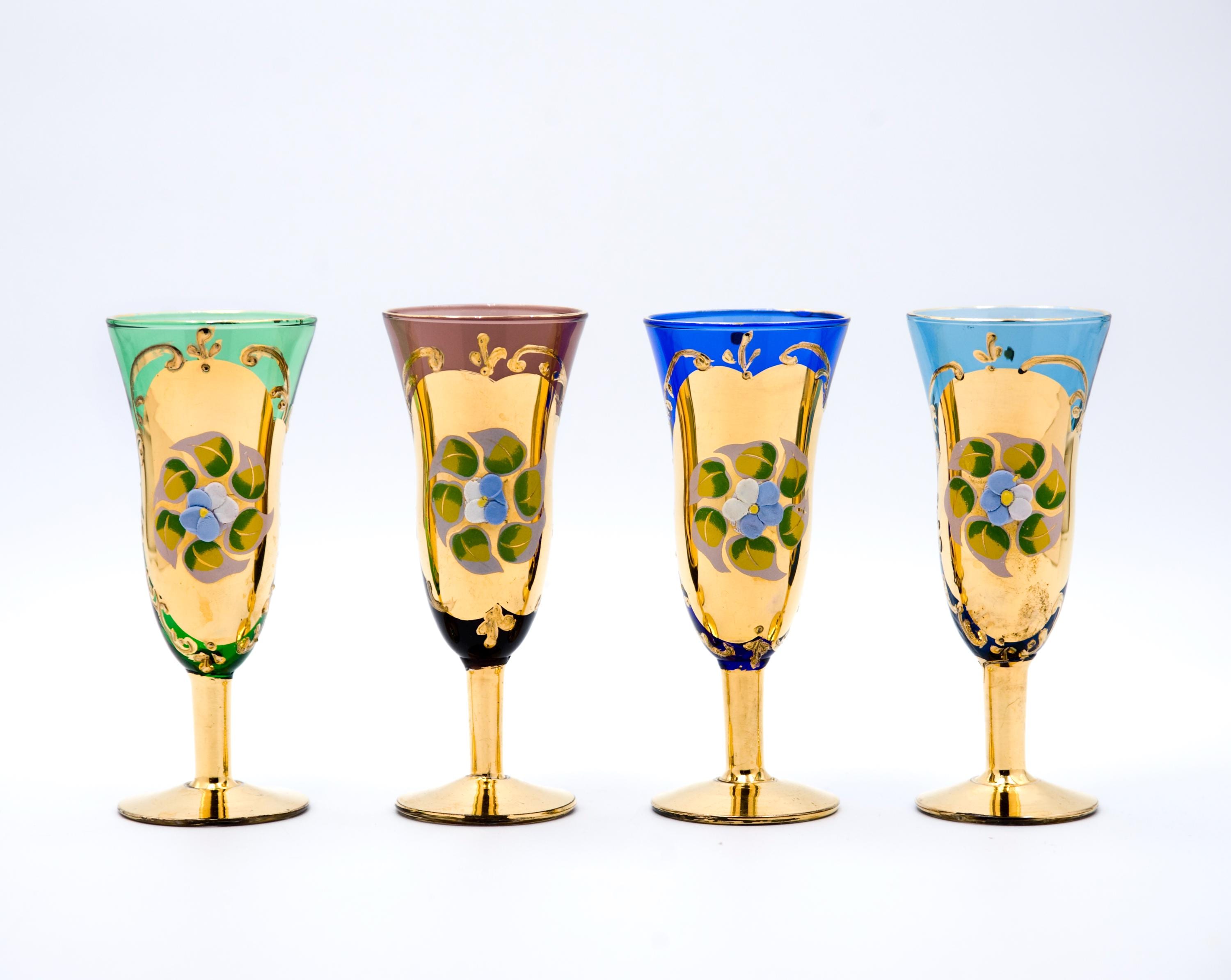 Murano champagne glasses - Etsy 日本