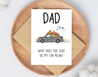 What Does This Light On My Car Mean Card, Fathers Day Card For Dad