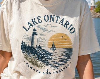 Lake Ontario Always and Forever Shirt, Not Lake America Tee, Lake Ontario Canada Shirt, Great Lakes Gift, Ontario Pride T-Shirt