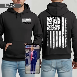 Trump Dance QR Code Shirt, Funny Political Graphic Tee, Scannable Video Shirt, Viral Humor