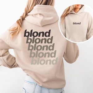 Blond Hoodie, Minimalist Design Pullover, Unisex Music Lover Gift, Blond Frank Graphic Tee