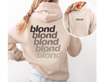 Blond Hoodie, Minimalist Design Pullover, Unisex Music Lover Gift, Blond Frank Graphic Tee