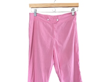 Pantalones acampanados estilo marinero rosa vintage de los años 60/70, de algodón, 30" x 24"