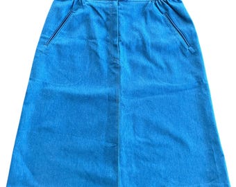 Falda vaquera retro estilo acampanado con estampado urbano de los años 80 y 90 - 14 Union Label