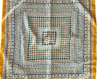 Bufanda italiana vintage con estampado floral de los años 70 y 80, nueva tela