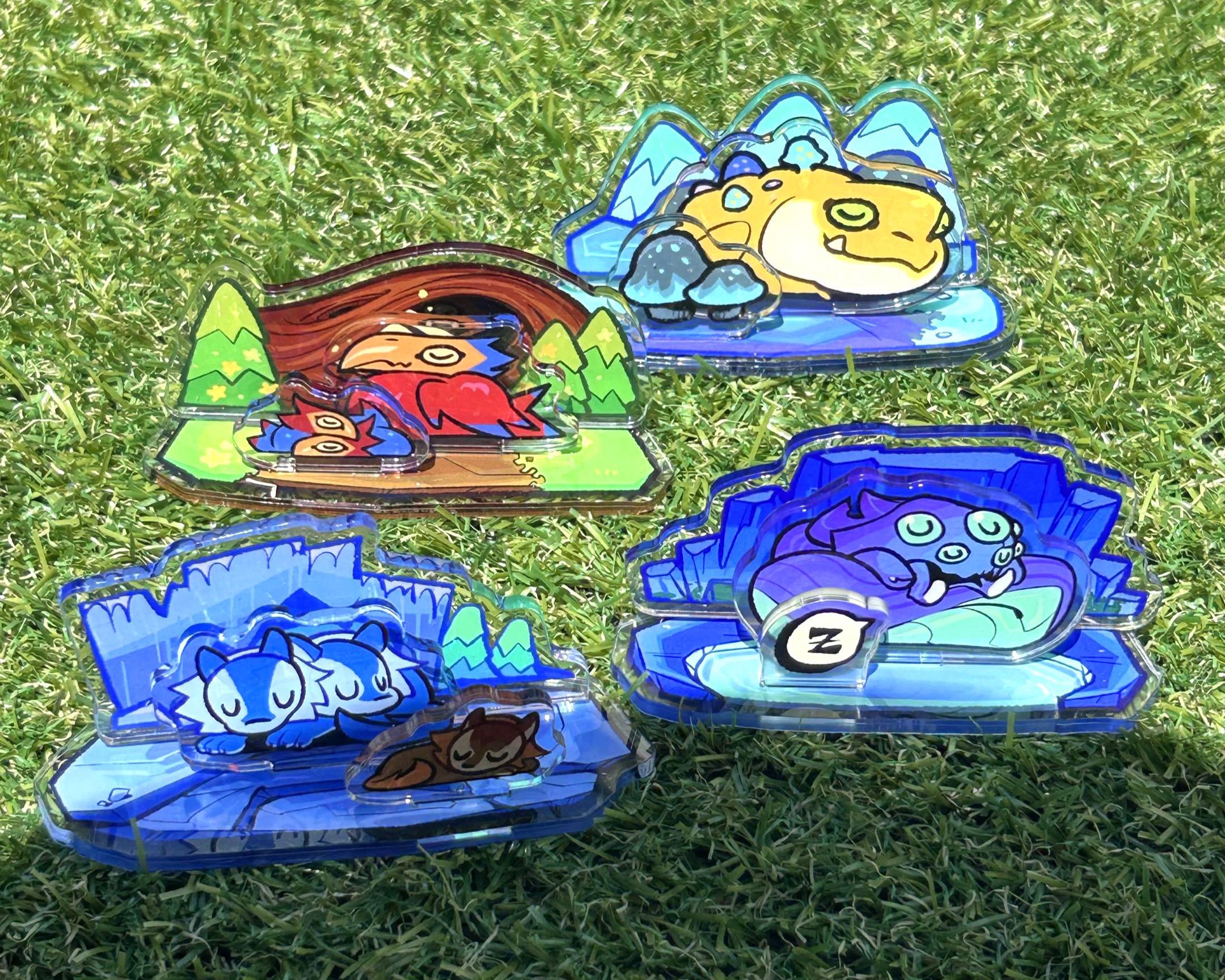 Sleepy Gangle Sleepy Jungle Mascots PRE-ORDER - Desktop Acrylic Stand - Etsy