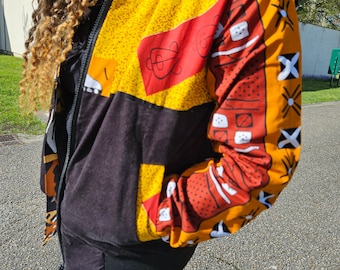 Afritude mid-season reversible bomber jacket - Mid-season jacket - Africa clothes