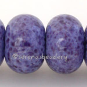 Lampwork Bead Set Blue PERIWINKLE Purple PANSY Handmade Glass - taneres - 11 or 13 mm - blue lampwork bead, purple glass bead