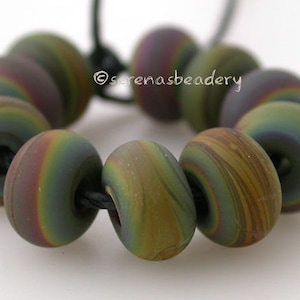 RAKU MINI Matte Handmade Glass Lampwork Bead Spacer - TANERES