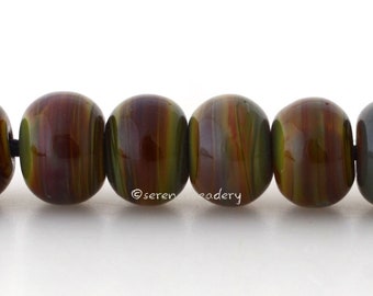 RAKU Super Round Beads - Lampwork Glass Beads - brown raku, raku lampwork bead - taneres sra