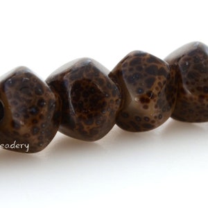 6 DARK KNIGHT NUGGET Beads - Lampwork Glass Beads - deep purple lampwork bead - taneres sra