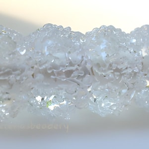 70 Perlen Set CRYSTAL Clear SUGAR Handgefertigtes Glasset - taneres sra
