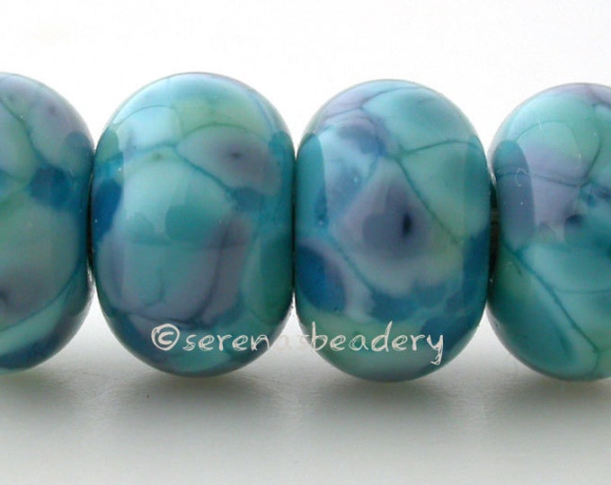 TURQUOISE DANCE Lampwork Glass Bead Set TANERES Sra Blue - Etsy