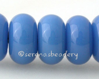 Lampwork Spacer Glass Beads 5 EGYPTIAN BLUE Glossy & Matte Handmade Donut Rondelle - sra, cobalt glass bead, navy lampwork bead, blue bead