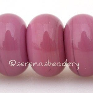 Spacer Glasperlen 5 THE BEST PINK Handmade Glossy & Matte Lampwork Donut Rondelle - taneres