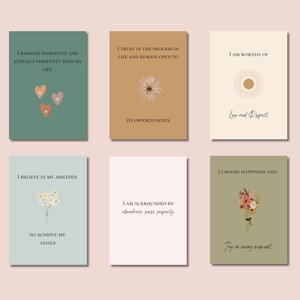 Cartes d'affirmation imprimables, Cartes d'affirmation numériques imprimables, Vision Board imprimable, Jeu de cartes d'affirmation, Pdf de cartes d'affirmation positive