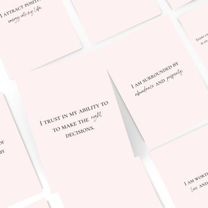 Tarjetas de Afirmación Positiva, Baraja de Tarjetas Digitales de Afirmación Imprimibles, Tarjetas de Atención Plena y Motivación, 50 tarjetas, Tarjetas de Afirmación Diaria