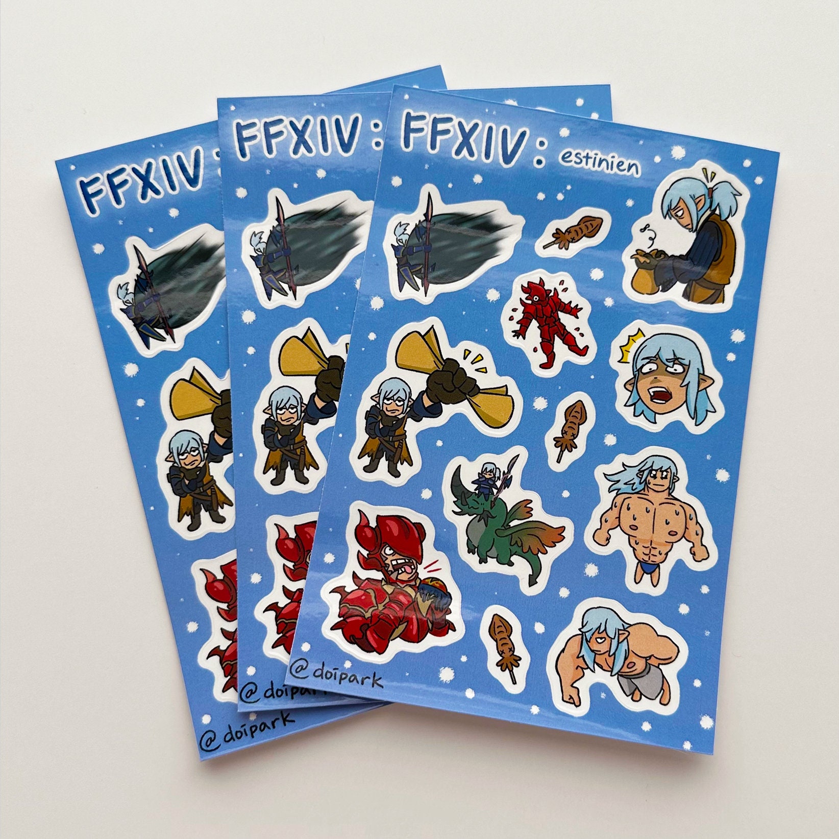 Final Fantasy XIV Vinyl Sticker Sheet - Estinien Varlineau - Etsy