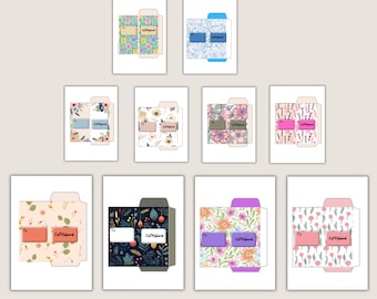 Floral Eid Money Envelope, Canva Editable (Printable PDF Bundle)