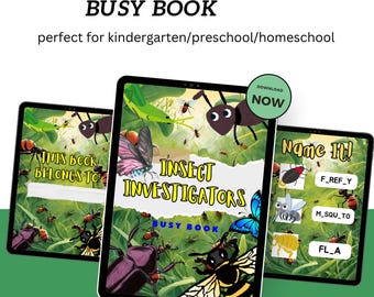 Insect Busy Book: Printable Bug Activities for Toddlers (PDF Download)