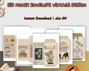 Vintage Pocket Money Tracker/Printable Allowance Sheet/Editable Canva Template/ Retro Kids Budget Envelope/PDF