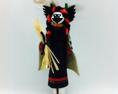Crow Mother -Miniature Kachina Doll, Native American Doll, Wooden Indian Doll, Hopi Spirit Doll