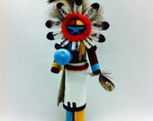 Kachina Doll, Spirit Doll, Native American, Miniature Kachina, Wooden Indian Dolls, Hopi,Sun Kachina