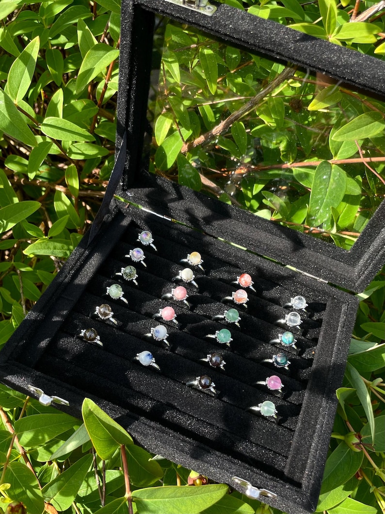 Adjustable Crystal Fidget Spinner Rings - Etsy