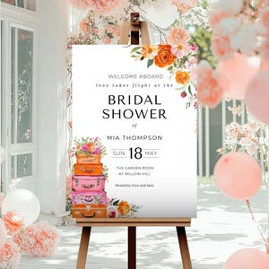 Love Takes Flight Travel Bridal Shower Sign Bundle, Boarding Pass Bridal Shower Canva, Travel Theme Bridal Shower Bundle, Miss to Mrs Sign