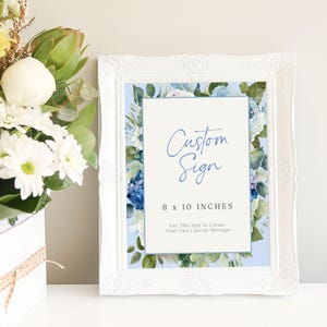 Hydrangeas Something Blue Before I Do Bridal Shower Sign, Blue Hydrangea Bridal Shower Sign, Something Blue Before I Do Invitation Bundle,