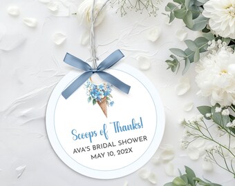 Scooped Up Bridal Shower Thank You, Scooped up Bridal Shower Favors Tag, Scooped Up Party Decor, She Is Scooped Up Bridal Shower Tag