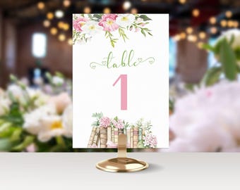 A New Chapter Is About To Begin Table Number Sign, A New Chapter Begins Bridal Shower Bundle, Storybook Theme Bridal Shower Custom Sign
